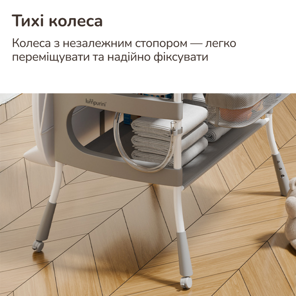 Детский пеленальный столик с ванночкой Nidella 2-в-1. Многофункциональный передвижной пеленатор с ванночкой для купания. Переоценка