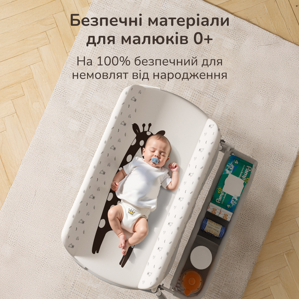 Детский пеленальный столик с ванночкой Nidella 2-в-1. Многофункциональный передвижной пеленатор с ванночкой для купания. Переоценка