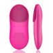 Силіконова щітка для вмивання обличчя + масажер Anti-Aging рожева. Оригінал