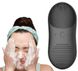 Силіконова щітка для вмивання обличчя + масажер Anti-Aging чорна. Оригінал