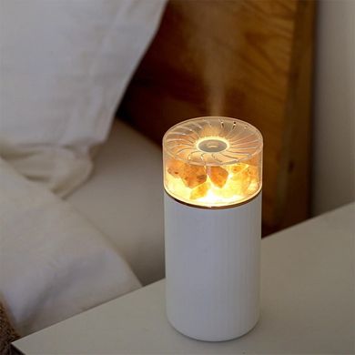 Соляная лампа с увлажнителем воздуха 3-в-1 Doctor-101 Mono. Солевой светильник ночник на аккумуляторе