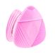3D силиконовая массажная щетка для умывания, очищения и массажа лица с зарядкой на магнитных контактах светло-розовая