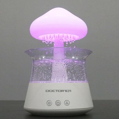 Ультразвуковий зволожувач повітря Doctor-101 Rainfall із ефектом дощу. Нічник гриб зі зволожувачем повітря, оригінал