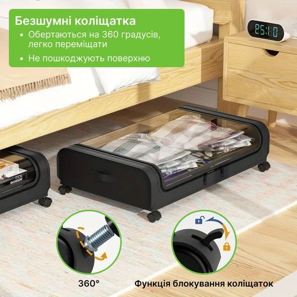 Акция 1+1=3: Набор подкроватных органайзеров Festiwell на колесиках