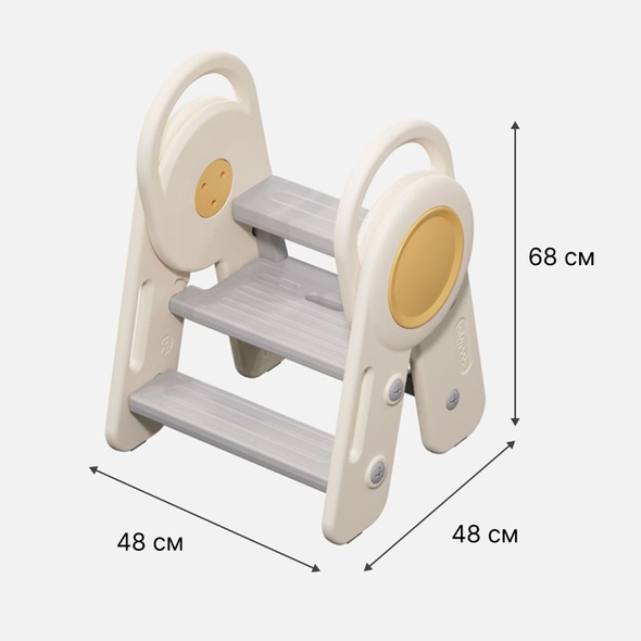 Дитячий табурет-драбина Lumpurini Leonardo на 3 сходинки. Драбинка-вежа, підставка для дітей до 75 кг