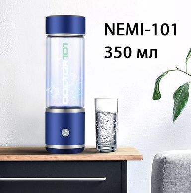Генератор водневої води Doctor-101 Nemi. Воднева пляшка із зарядкою від USB, на 350 мл з японською мембраною