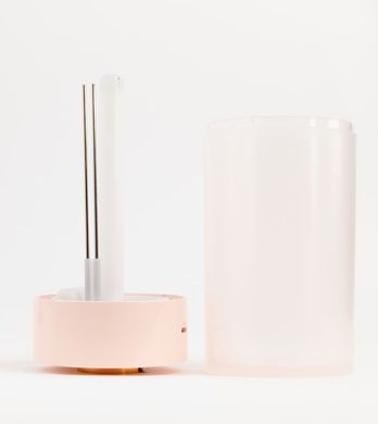Компактный стильный увлажнитель воздуха Cardi-101 розовый. Портативный увлажнитель воздуха, ночник на аккумуляторе с USB зарядкой