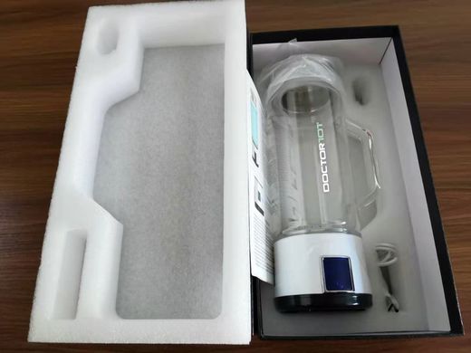 Дизайнерский кувшин генератор водородной воды Lama-101 для дома и офиса из боросиликатного стекла с зарядкой от USB, на 1 л. Энциклопедия водородной воды в подарок