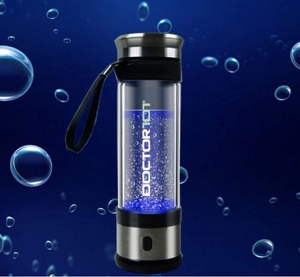 Генератор водородной воды Doctor-101 Yanina с повышенным количеством циклов генерации. Водородная бутылка с зарядкой от USB, на 350 мл