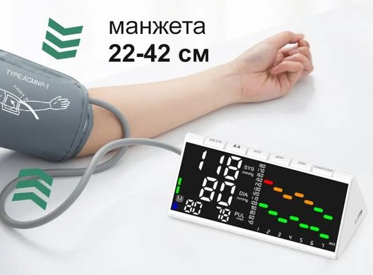 Апарат для вимірювання тиску високого класу точності Alphamed з контролем тиску та пульсу на передпліччя