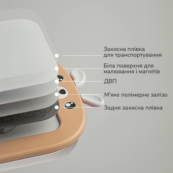 Растущий детский мольберт двухсторонний Lumpurini Missi Vario с регулировкой высоты, магнитной доской для рисования и конструктором.