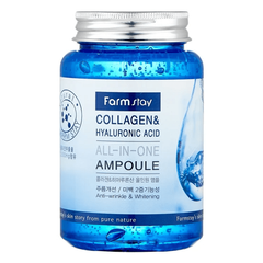 Ампульна сироватка з колагеном та гіалуроновою кислотою FARMSTAY COLLAGEN & HYALURONIC ACID ALL-IN ONE AMPOULE 250 мл