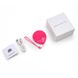 Силиконовая щетка для чистки и массажа лица и тела + очистка ультразвуком светло-розовый