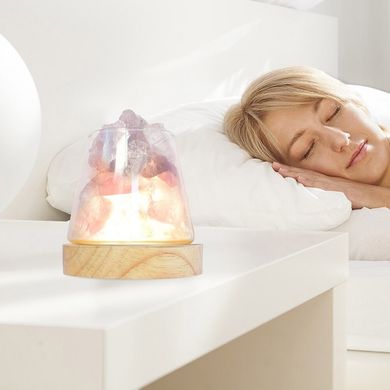 Cоляная лампа с ночником 2-в-1 Doctor-101 Agata. Солевая лампа из гималайской соли и кварца