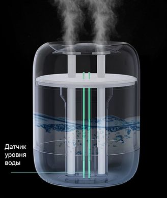 Ультразвуковий зволожувач повітря 2-в-1 з ультрафіолетовою бактерицидною уф лампою Alto-101 на 1 л білий. До 8 год роботи від акумулятора