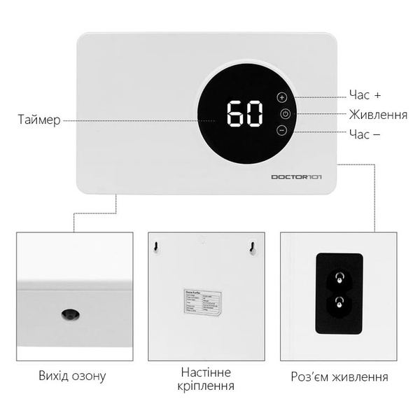 Озонатор повітря, води та продуктів Doctor-101 ITRIM 3-в-1. 2 роки гарантії! Енциклопедія озонування у подарунок