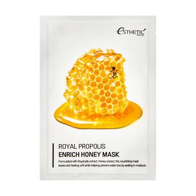 Esthetic House Royal Propolis Enrich Honey Mask Поживна тканинна для обличчя на основі маточного молочка та прополісу, 25 мл