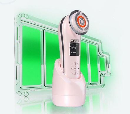 Массажер 7в1 Doctor-101 с электропорацией для лица и шеи микротоковый + RF лифтинг + EMS стимулятор + LED + холод, ионизация, вибрация