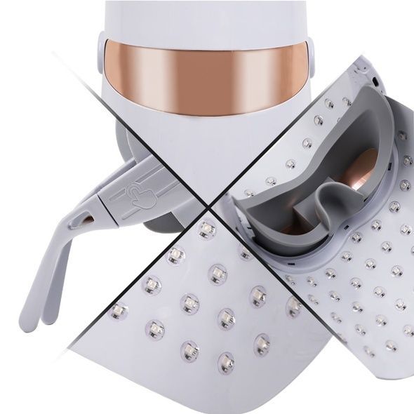 Світлодіодна маска для обличчя Doctor-101 + led терапія + фотофорез + для омолодження обличчя