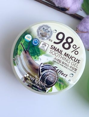 Багатофункціональний гель для обличчя і тіла 3W CLINIC Snail Mucus Soothing Gel, 300 г