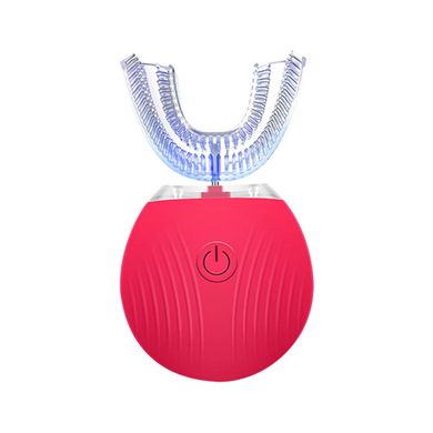 Ультразвуковая электрическая зубная щетка с автоматическим очищением для отбеливания зубов, розовая