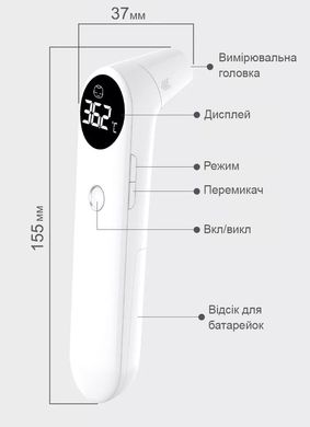 Професійний безконтактний інфрачервоний термометр для вимірювання температури тіла. Сучасний точний безконтактний термометр. Дитячий пірометр