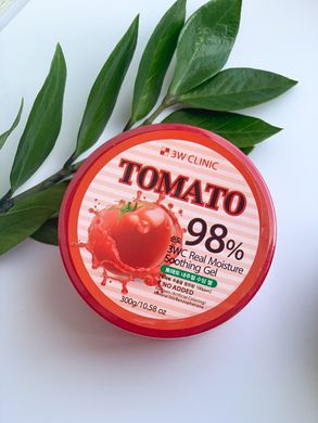 Багатофункціональний гель для обличчя та тіла 3W CLINIC Tomato Moisture Soothing Gel 98%, 300 г